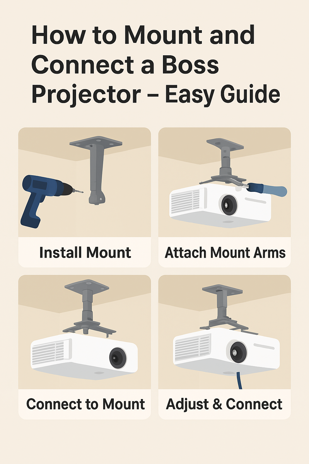 How to Mount and Connect a Projector – Easy Guide
